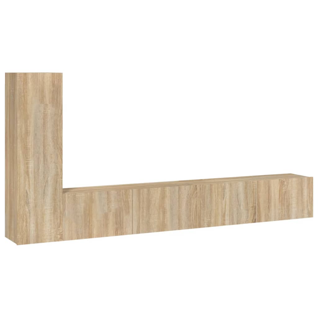 3-Tlg. Tv-Schrank-Set Sonoma-Eiche Holzwerkstoff