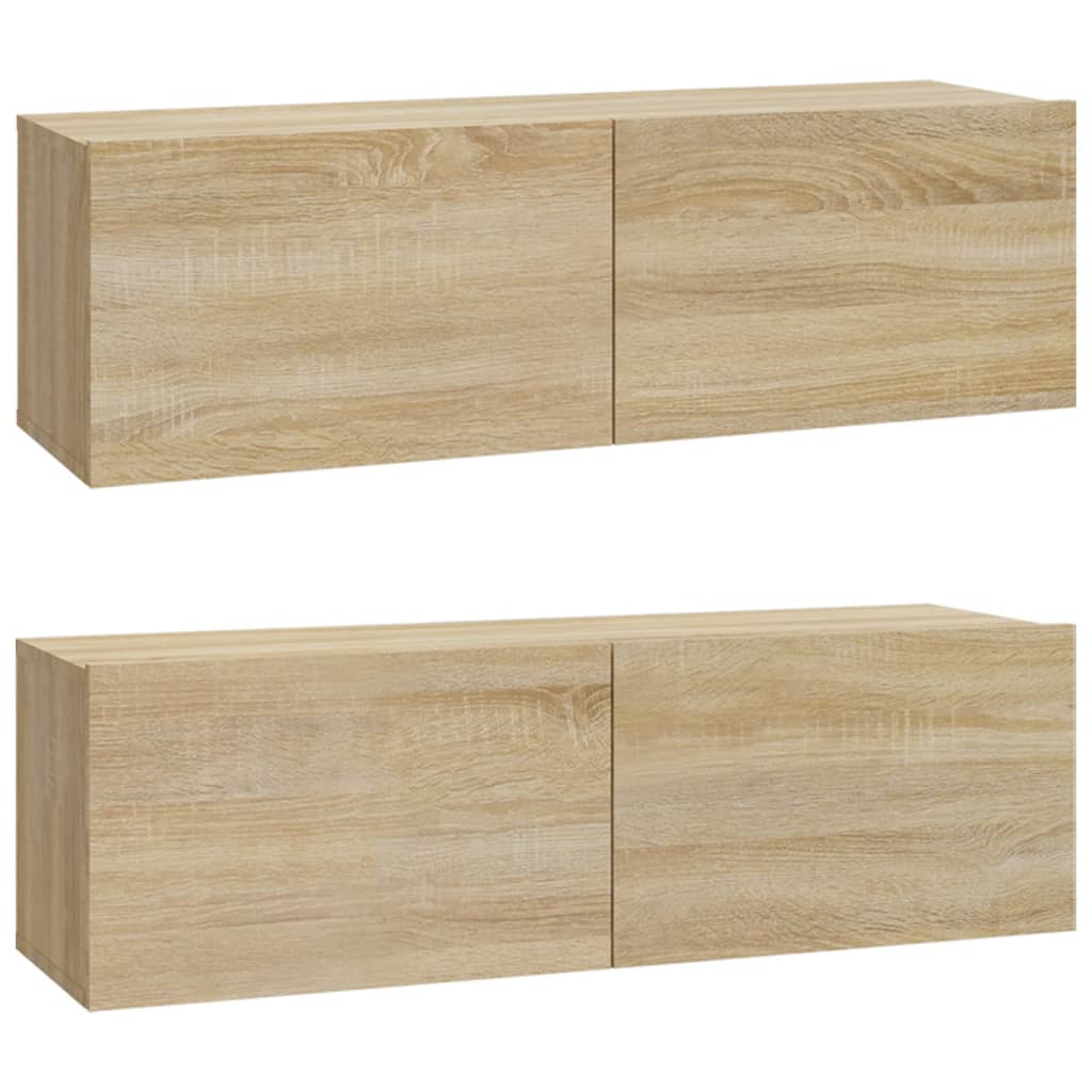 3-Tlg. Tv-Schrank-Set Sonoma-Eiche Holzwerkstoff