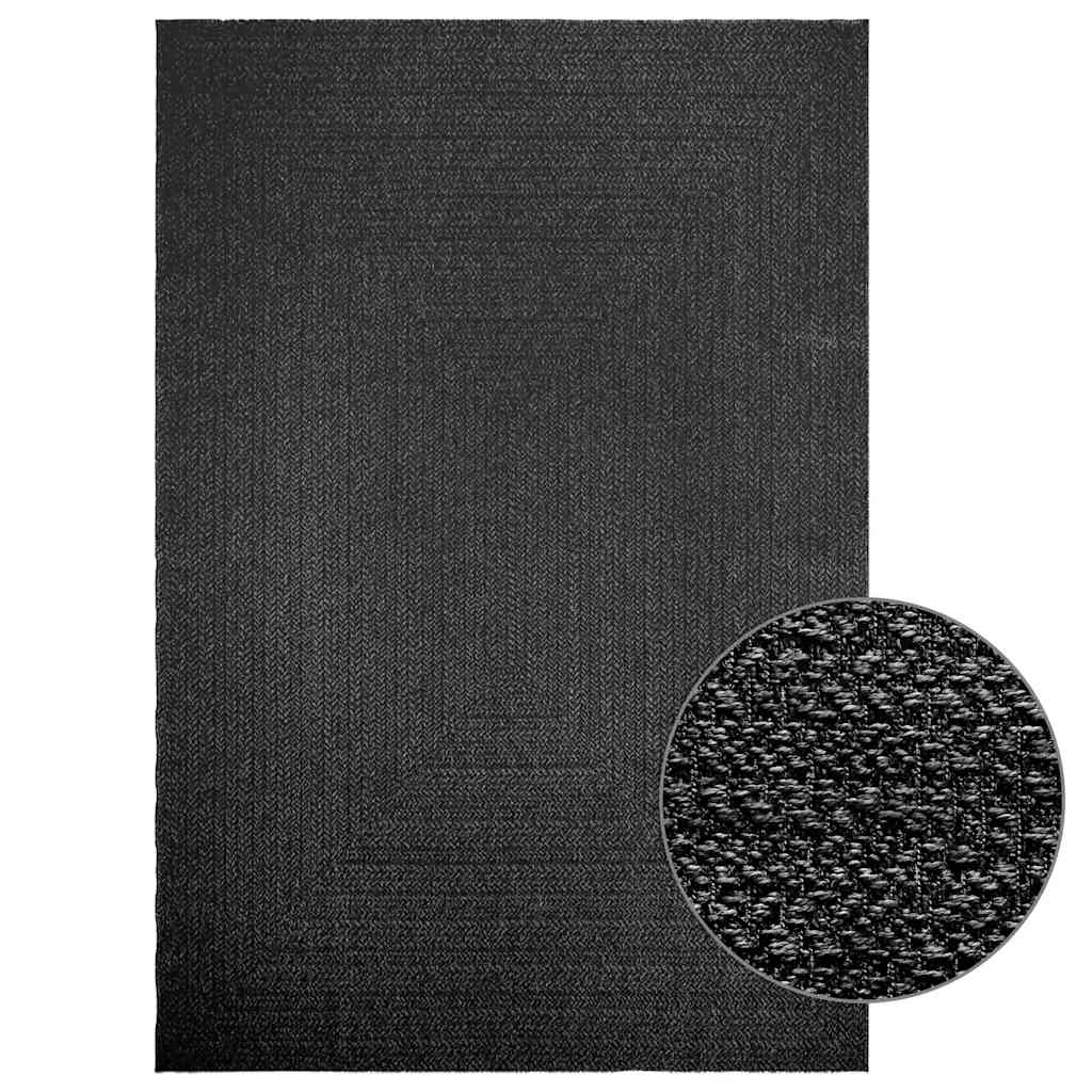 Teppich Zizur Jute-Optik Indoor Und Outdoor Anthrazit