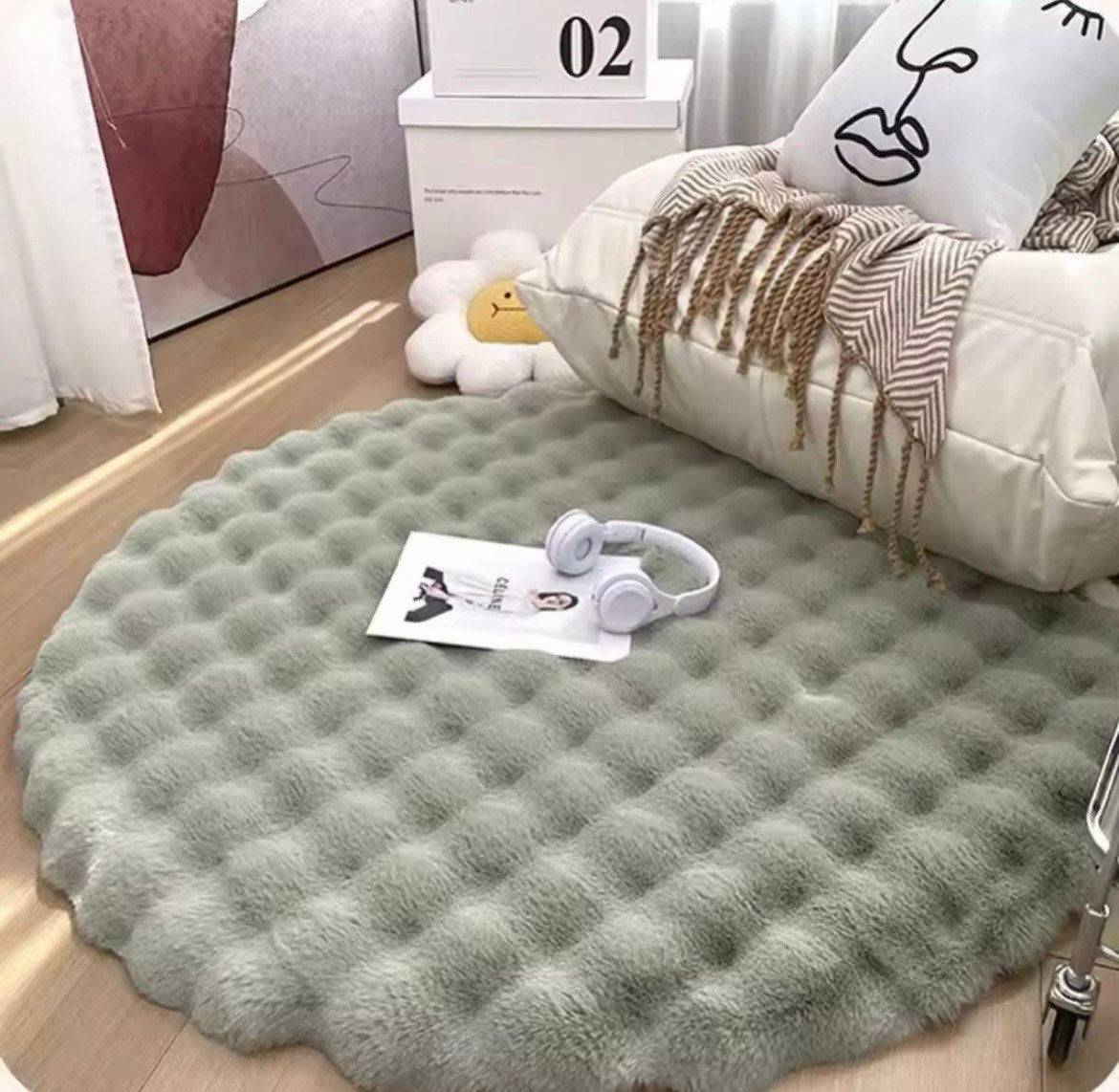 Runderfluschiger Teppich