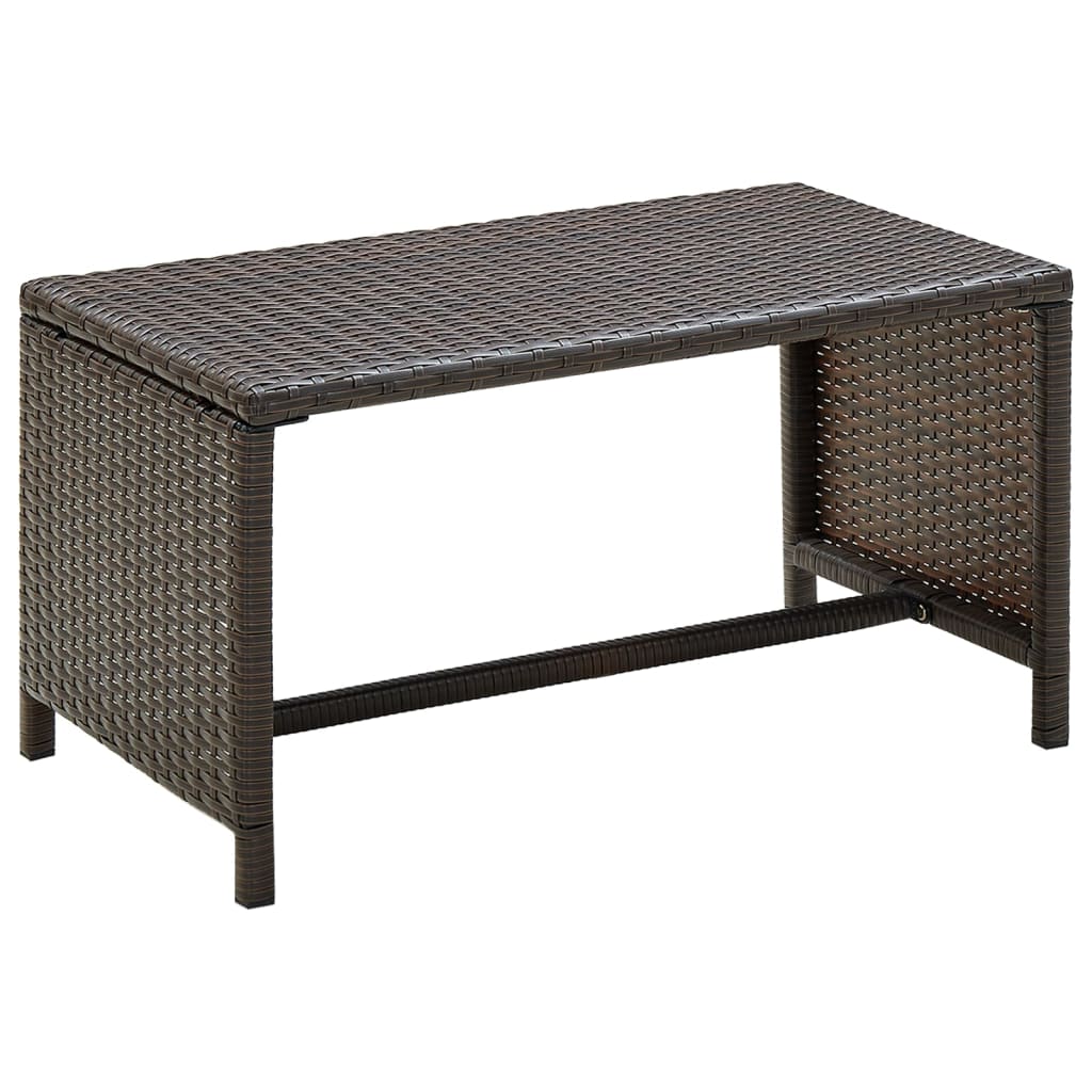 4-Tlg. Garten-Lounge-Set Mit Auflagen Poly Rattan