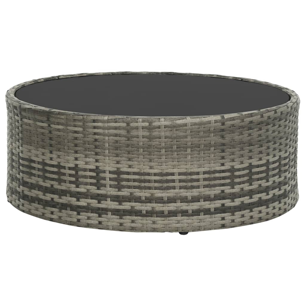 7-Tlg. Garten-Lounge-Set Mit Auflagen Poly Rattan