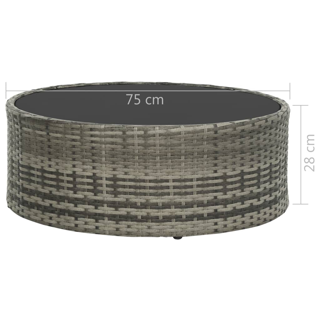 7-Tlg. Garten-Lounge-Set Mit Auflagen Poly Rattan