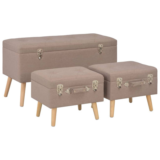 Hocker Mit Stauraum 3 Stk. Stoff