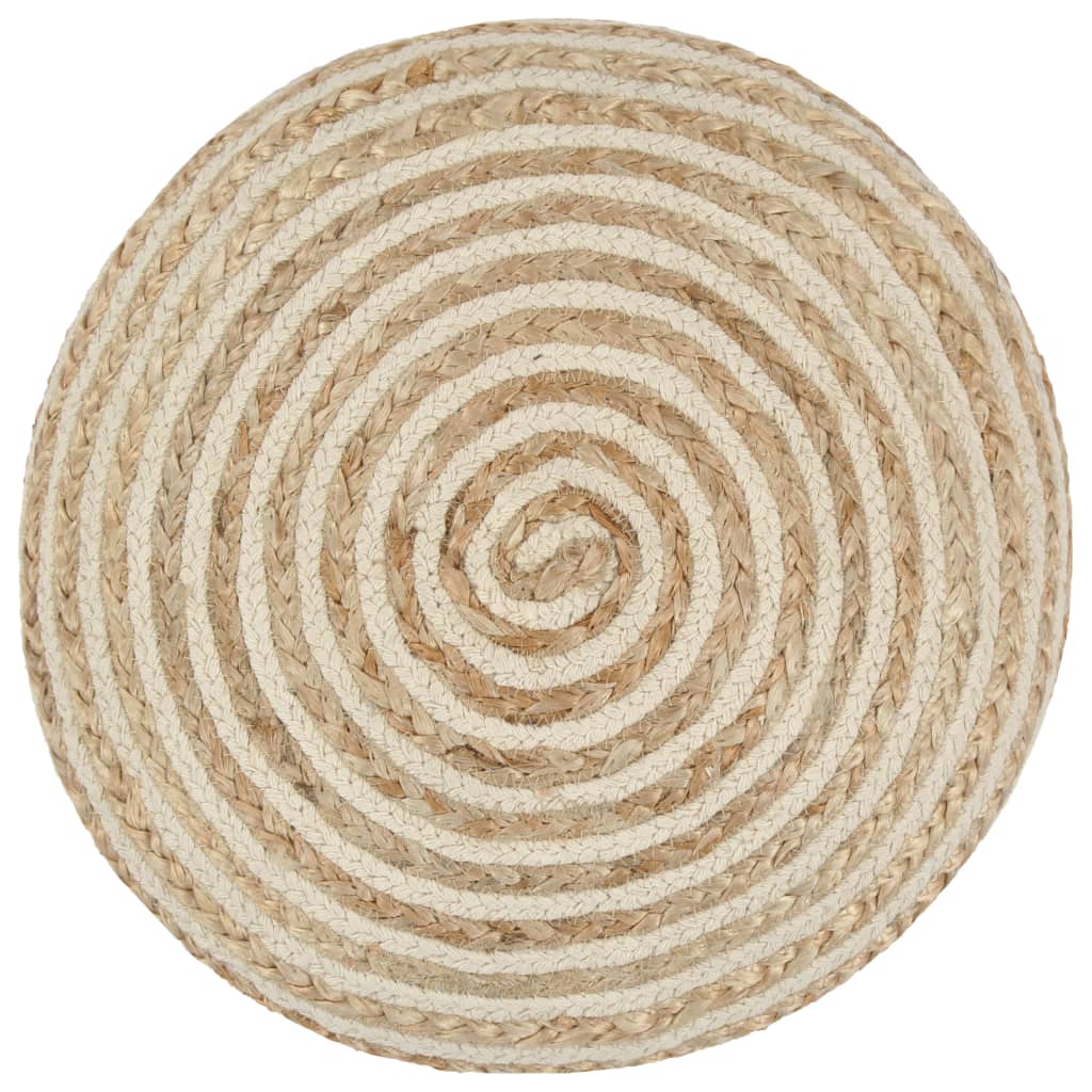 Handgefertigter Sitzpuff Jute