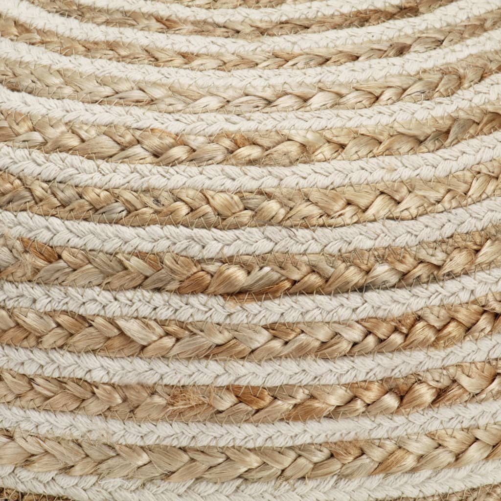 Handgefertigter Sitzpuff Jute