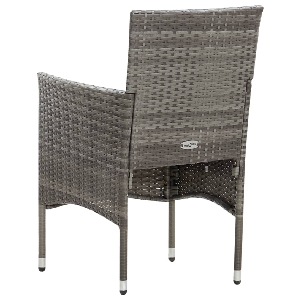 5-Tlg. Garten-Lounge-Set Mit Auflagen Poly Rattan