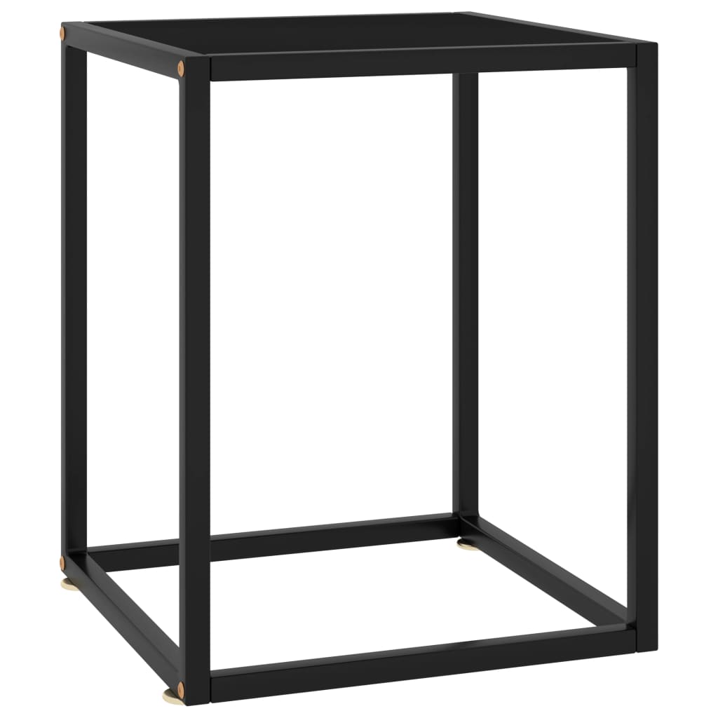 Couchtisch Schwarz Mit Em Glas In Marmor-Optik