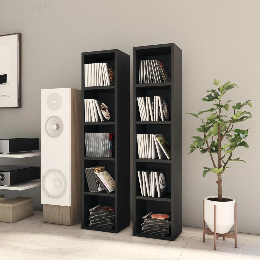 Cd-Regale 2 Stk. Sonoma-Eiche 21X16X93,5 Cm Holzwerkstoff