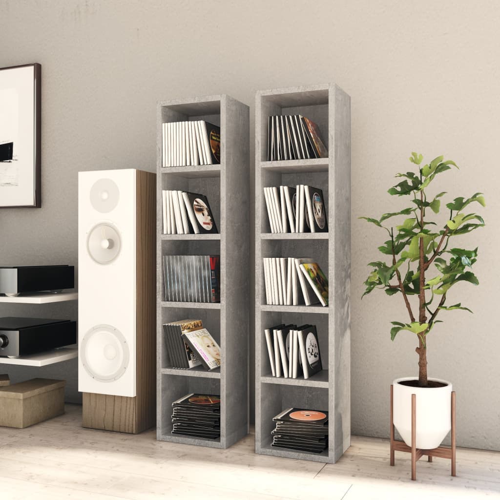 Cd-Regale 2 Stk. Sonoma-Eiche 21X16X93,5 Cm Holzwerkstoff