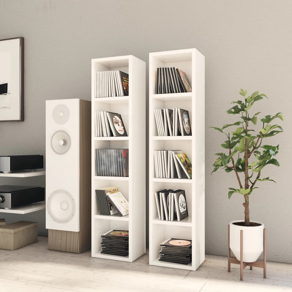 Cd-Regale 2 Stk. Sonoma-Eiche 21X16X93,5 Cm Holzwerkstoff