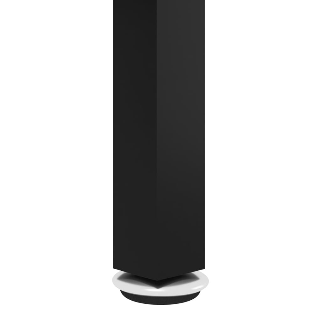 Beistelltisch Schwarz Und Weiße Marmor-Optik 70 Cm Hartglas