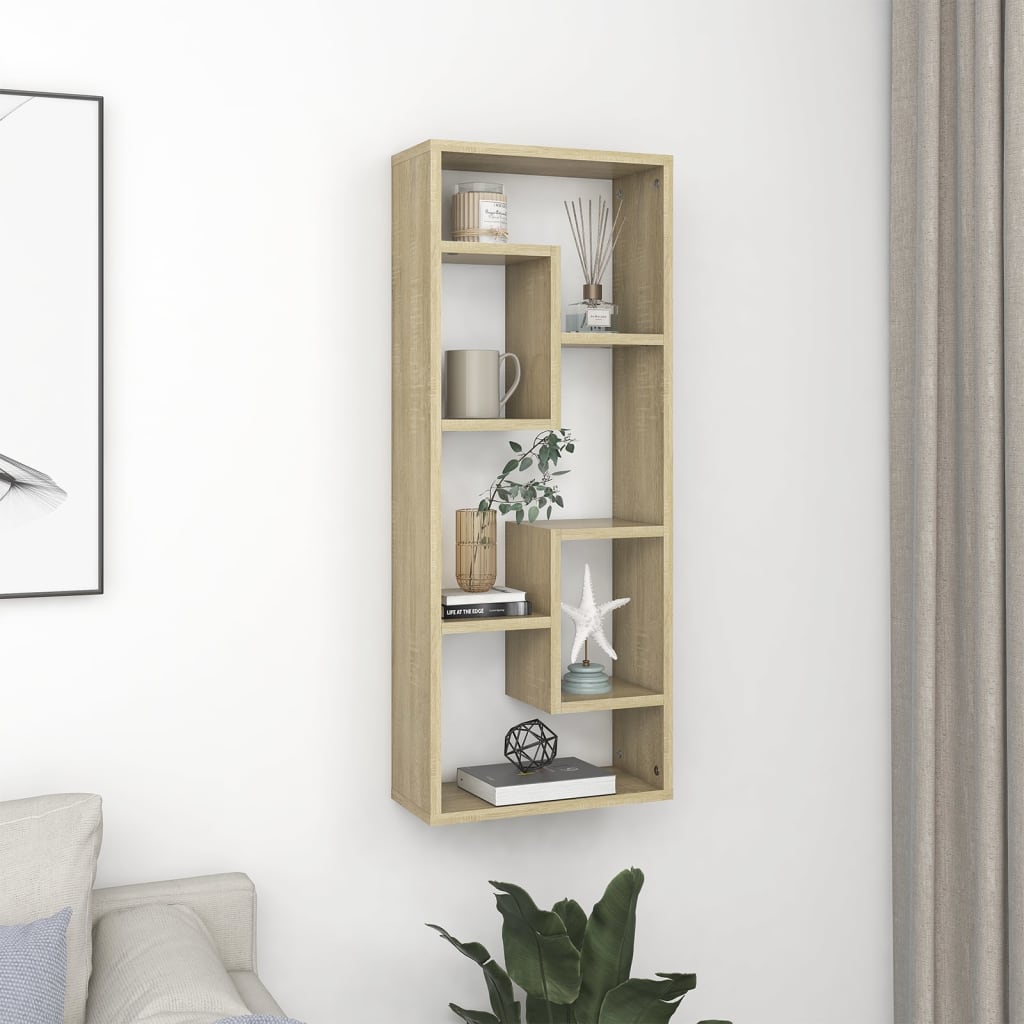 Wandregal Sonoma-Eiche 36X16X90 Cm Holzwerkstoff