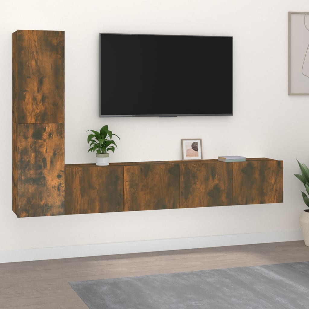 3-Tlg. Tv-Schrank-Set Sonoma-Eiche Holzwerkstoff