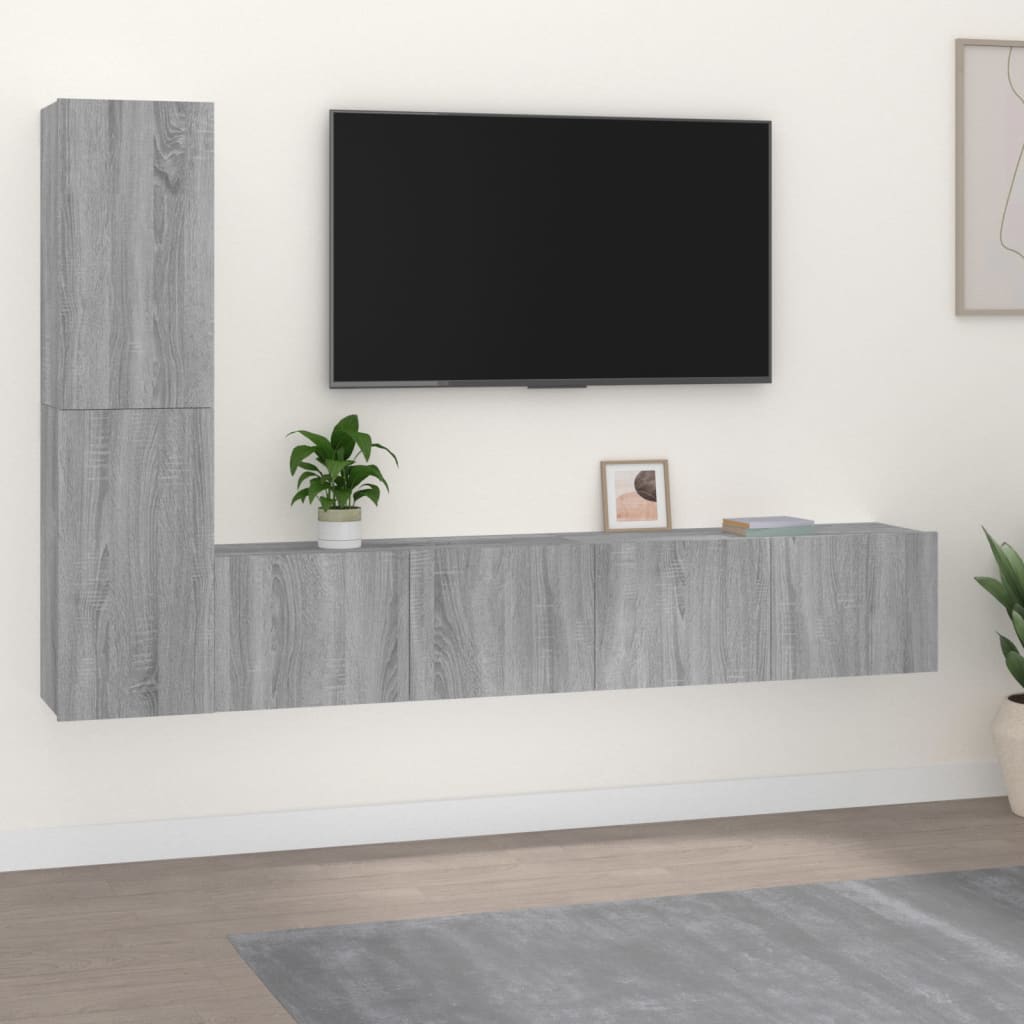 3-Tlg. Tv-Schrank-Set Sonoma-Eiche Holzwerkstoff