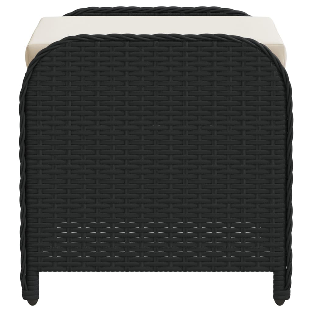 Gartenhocker Mit Kissen 58X46X46 Cm Poly Rattan