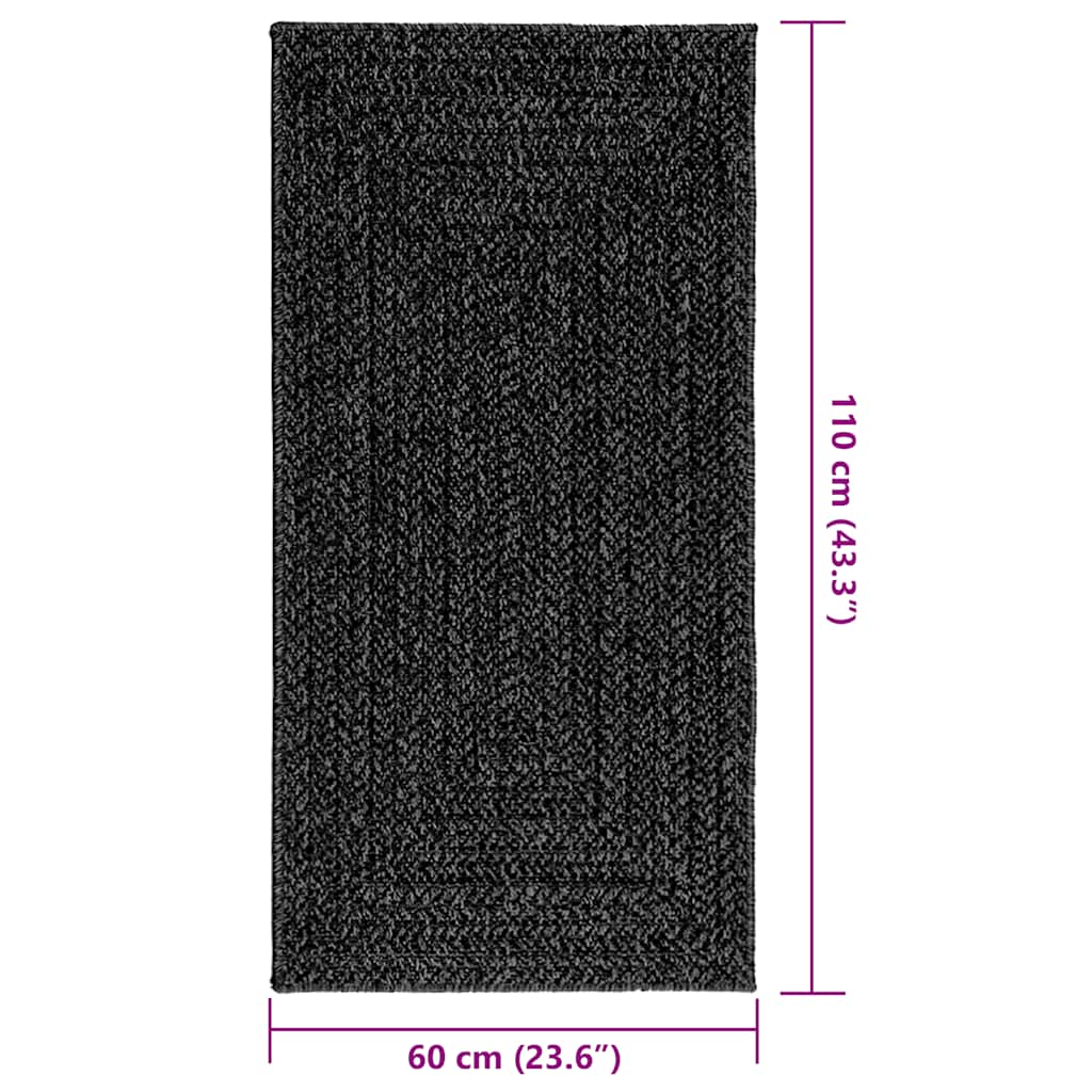 Teppich Zizur Jute-Optik Indoor Und Outdoor Anthrazit