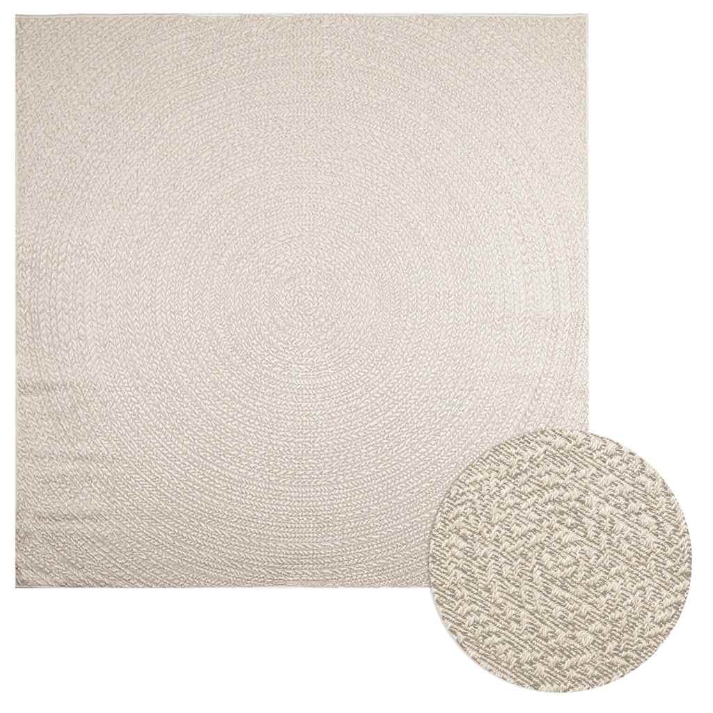 Teppich Zizur Jute-Optik Indoor Und Outdoor Creme
