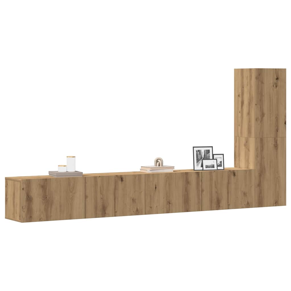 3-Tlg. Tv-Schrank-Set Sonoma-Eiche Holzwerkstoff